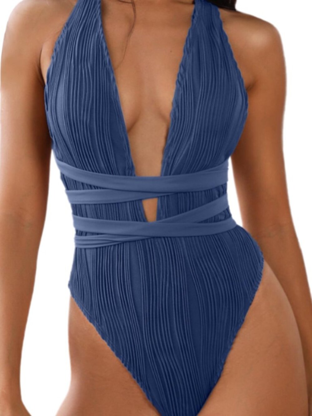 ZAFUL Women's One Piece Swimsuit Blue